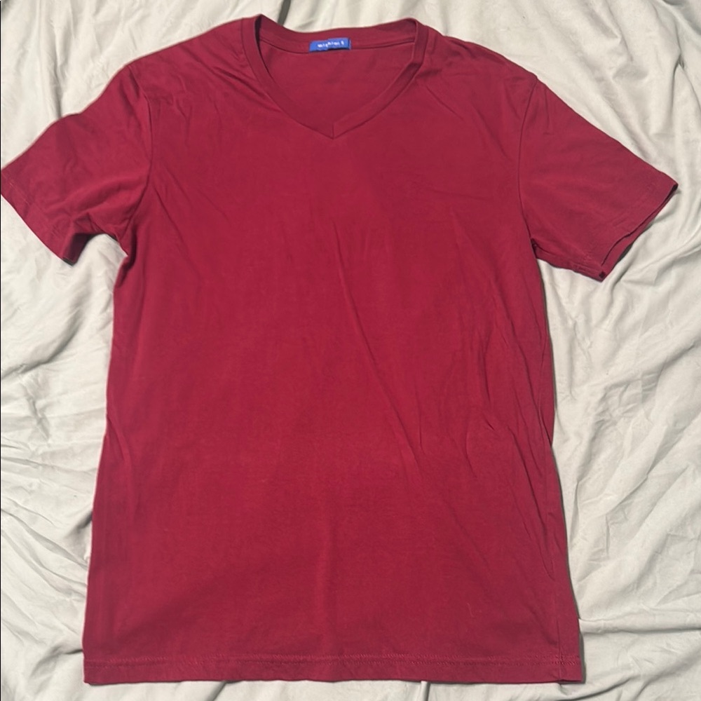 Classic Red V-Neck Men's Tee